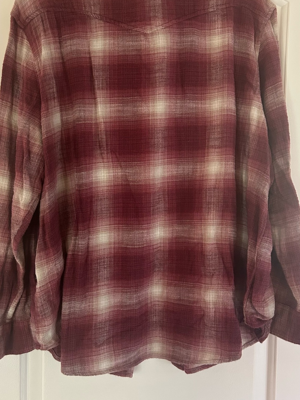 American Eagle Red Plaid Oversized Shirt - Picture 6 of 6